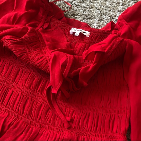 ❤️ Reformation Morris Dress - Cherry - Picture 5 of 8